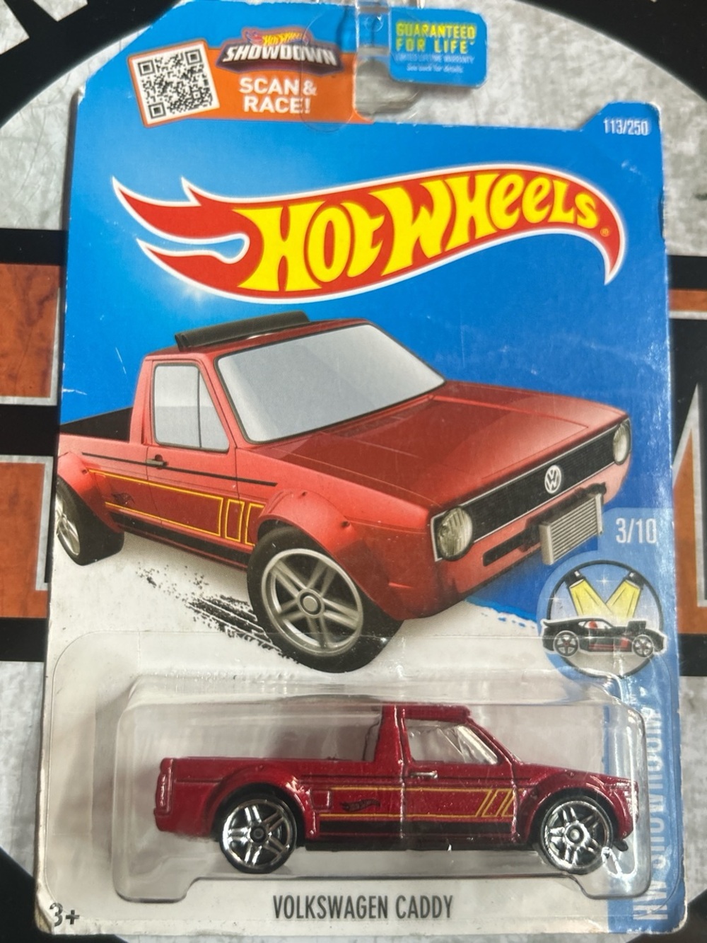 Hot Wheels red Volkswagen Caddy pickup truck “Mint condition card #pickup
